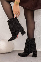 Strass Half boot- black