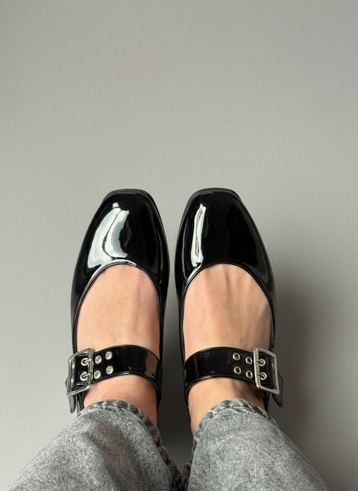 Glossy Mary jane - Balck