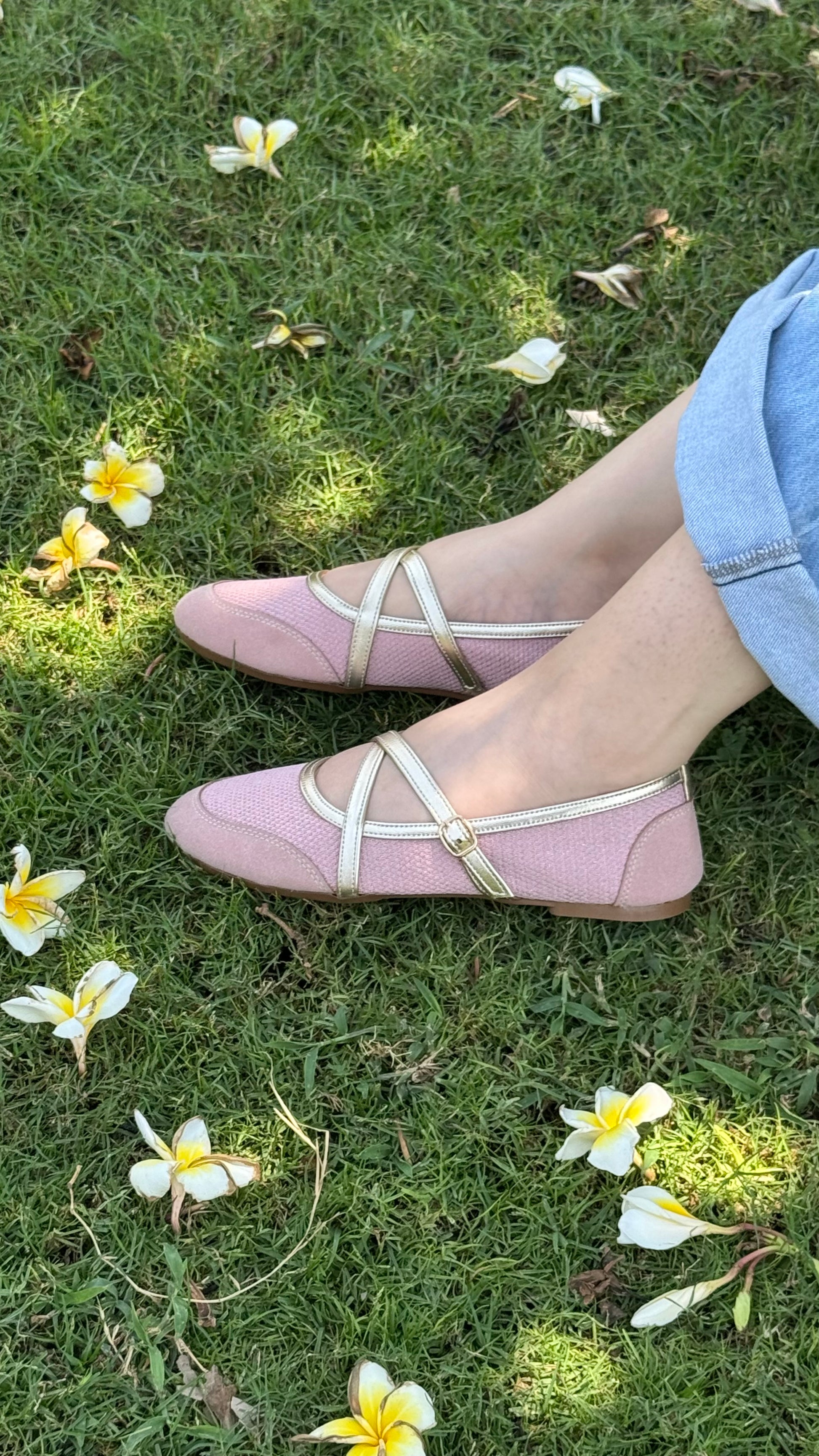 Marie strap flat - pink