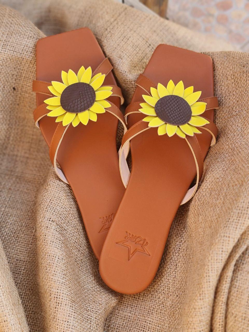 Strap sunflower slipper-havan