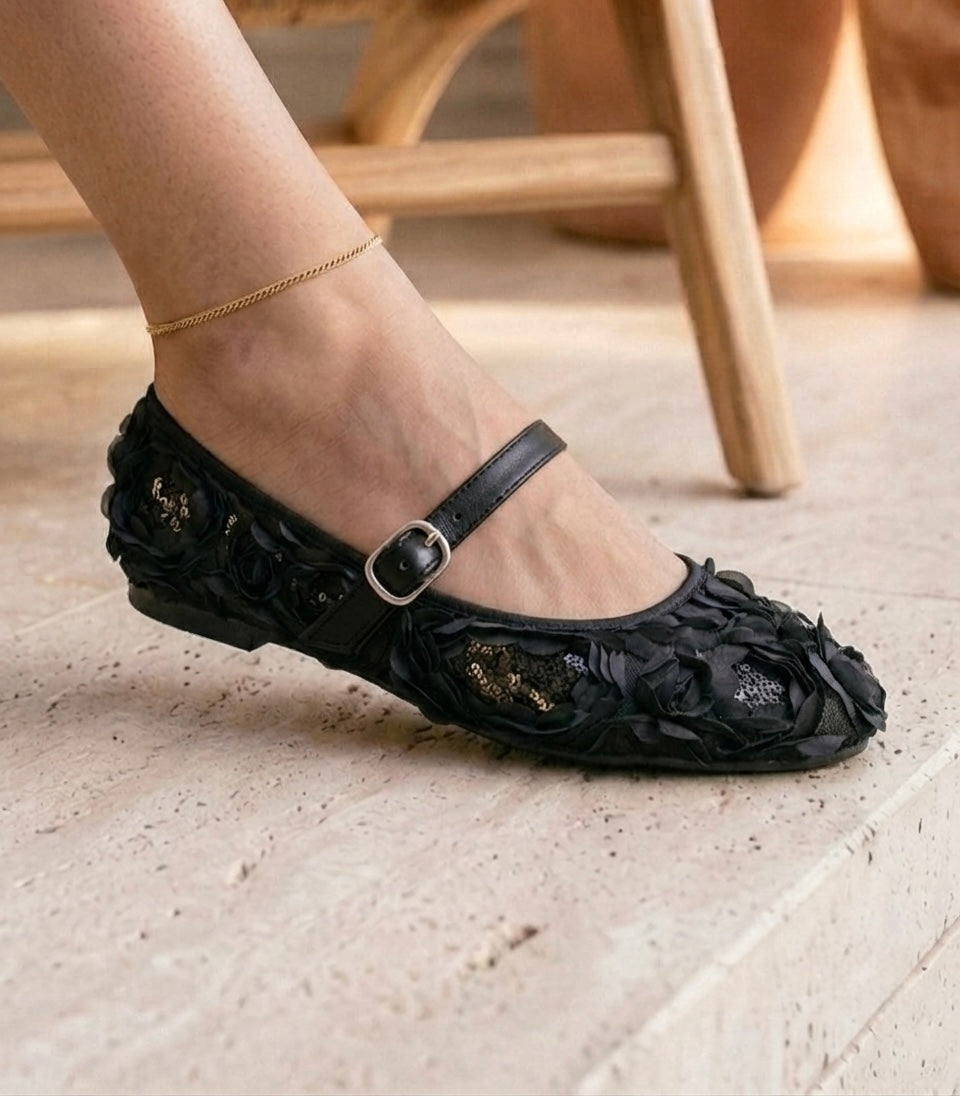 Flora flat - Black