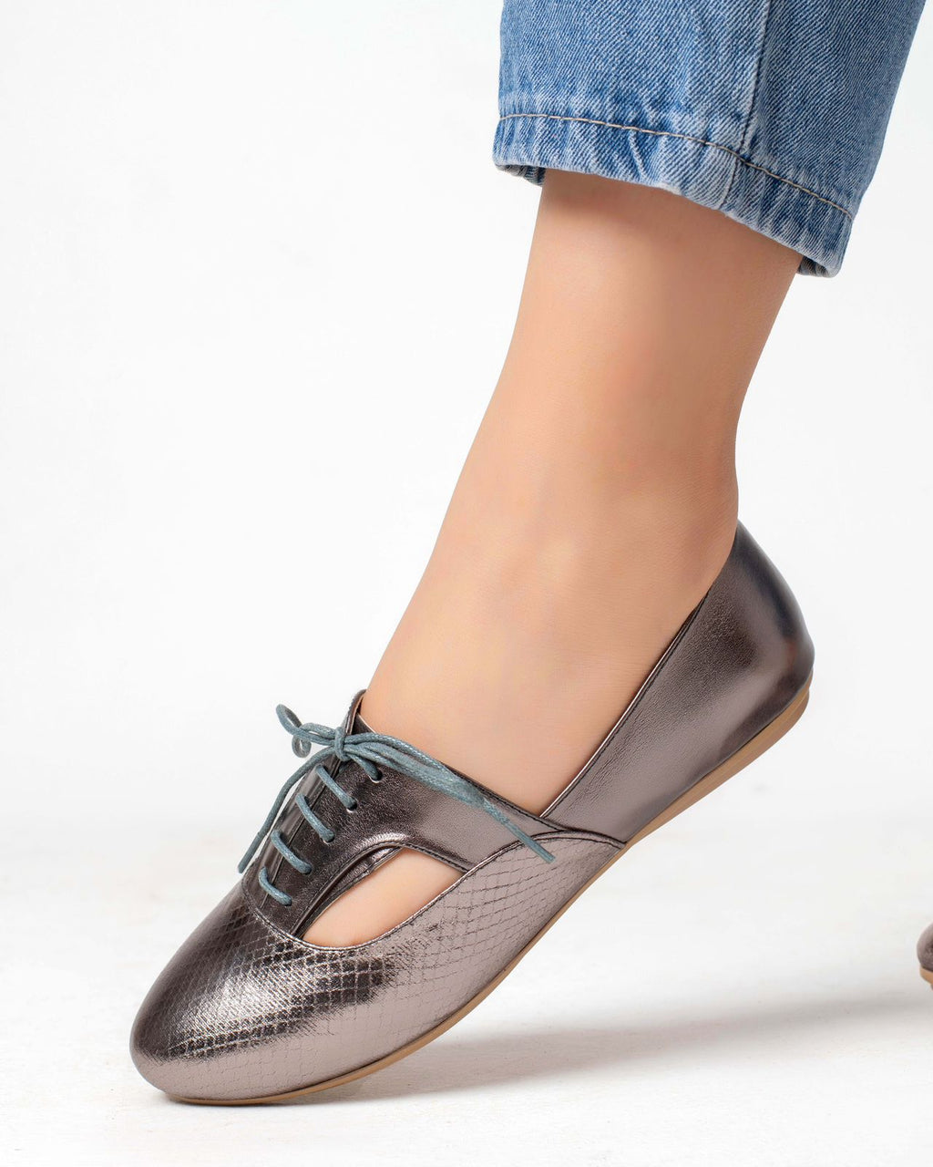 Metallic Flat Shoes