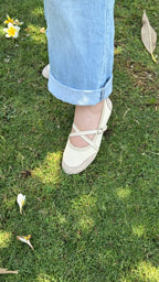 Marie strap flat - Biege