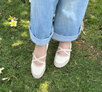 Marie strap flat - Biege