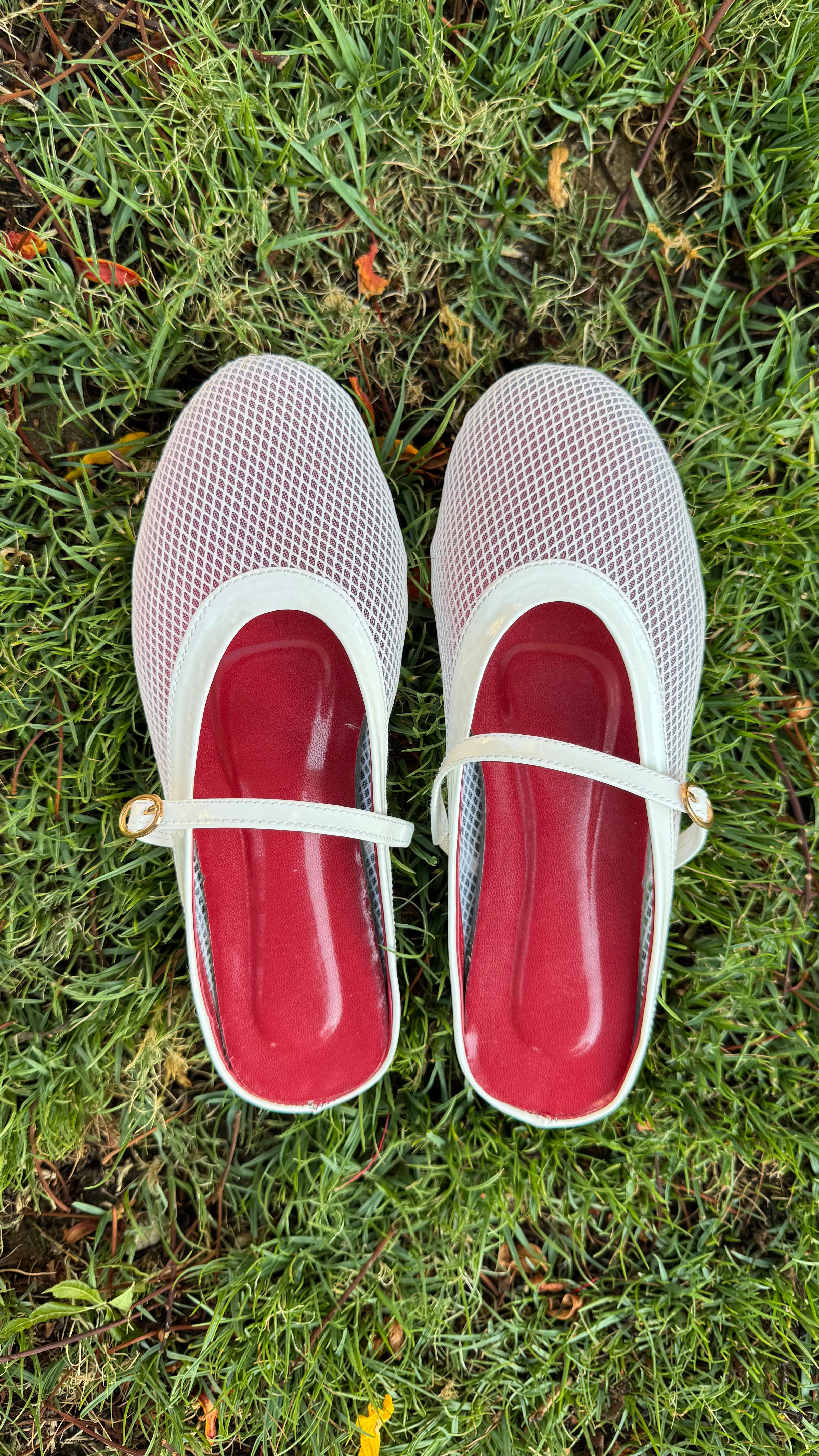 Mesh Mary Jane - White