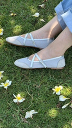 Marie strap flat - Silver
