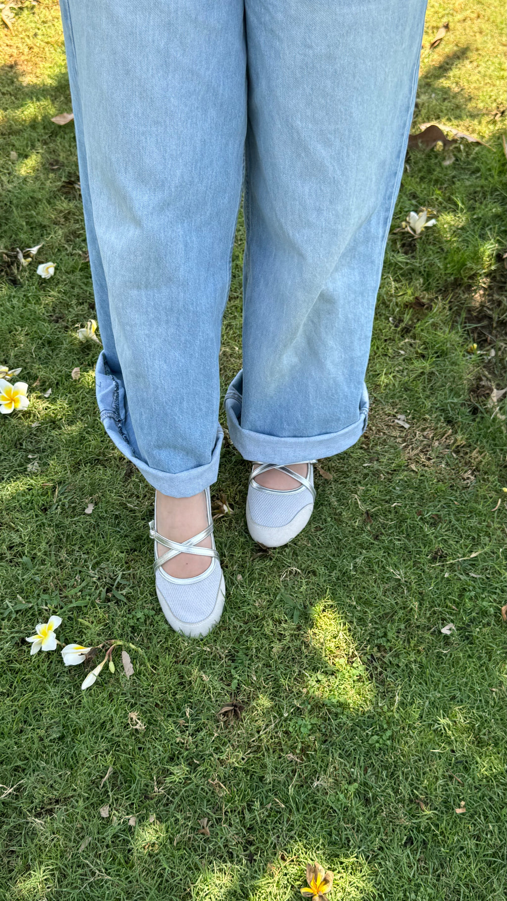 Marie strap flat - Silver