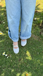 Marie strap flat - Silver