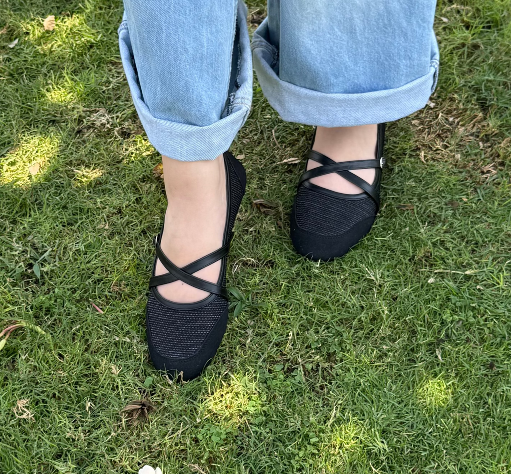 Marie strap flat - Black