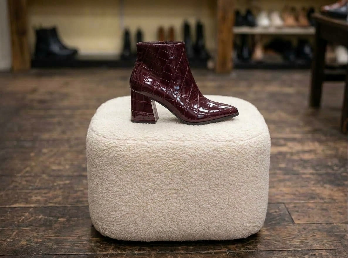 Glam corc boot -  Burgandy