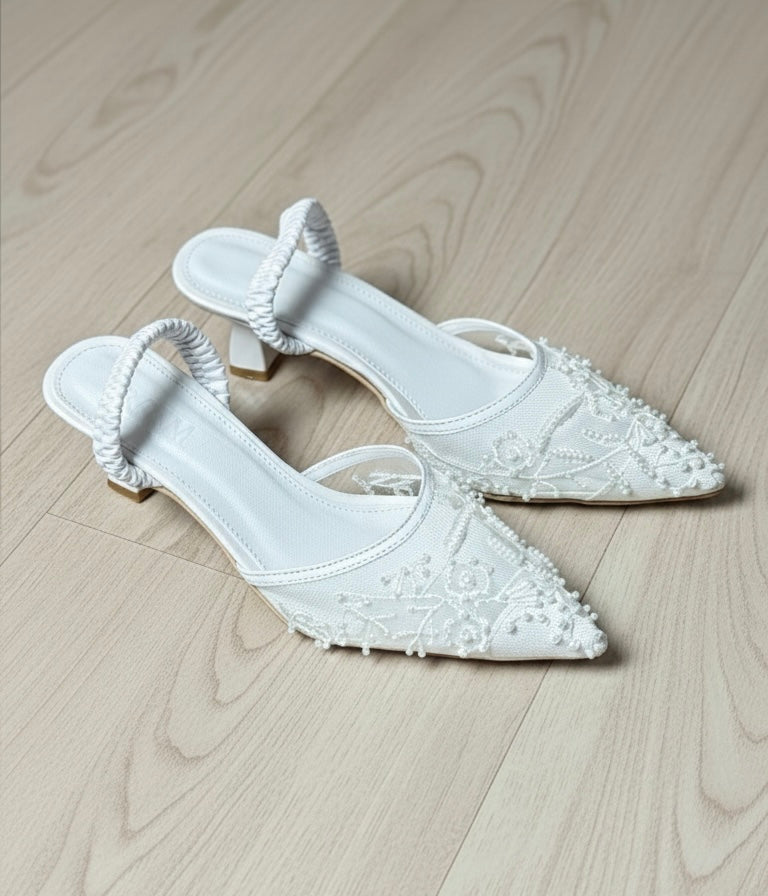 Bella Heels - White