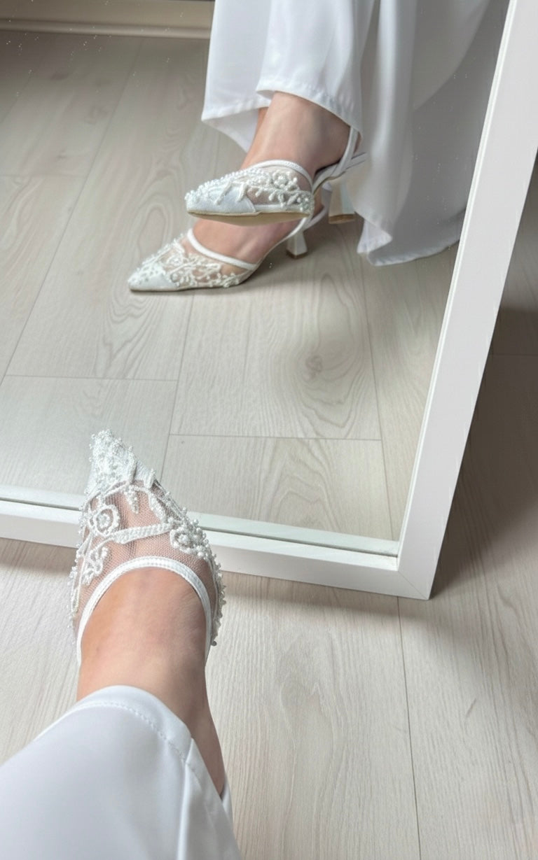 Bella Heels - White
