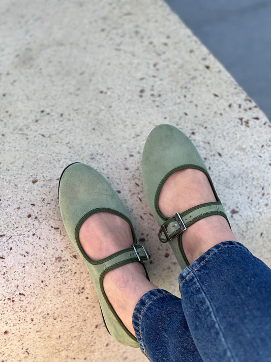 Mary jane flat - mint green