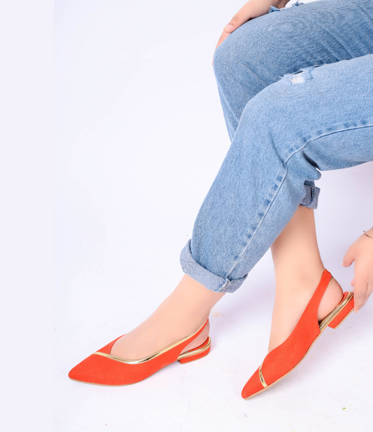 Classy flat shoes- orange