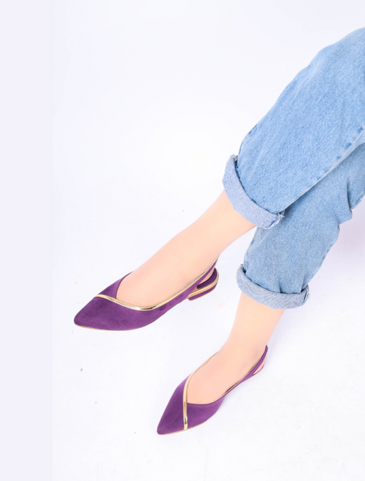 Classy flat shoes- purple