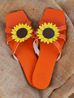 Strap sunflower slipper-orange